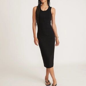 Marine Layer Size Large Lexi Daytime Midi Dress in Black